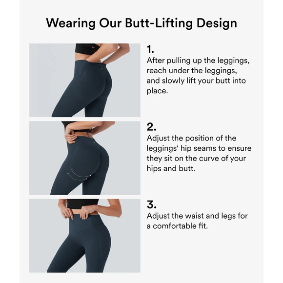 HALARA Women's Shaping Leggings - Dark Blue - Picture 6 of 9